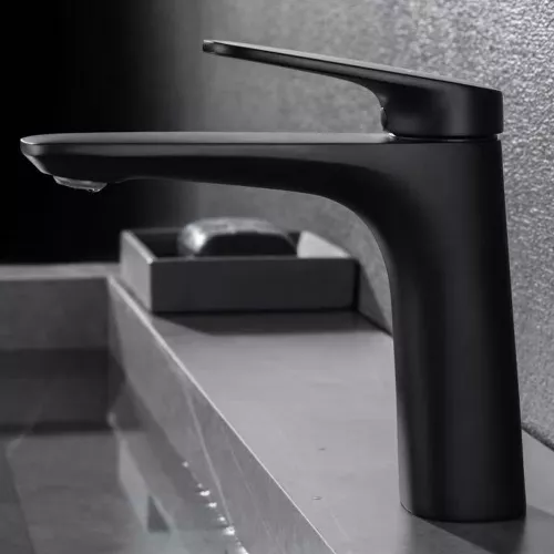 Смеситель для раковины Black&White UK8701MG, Выбрать цвет: Черный, изображение 3