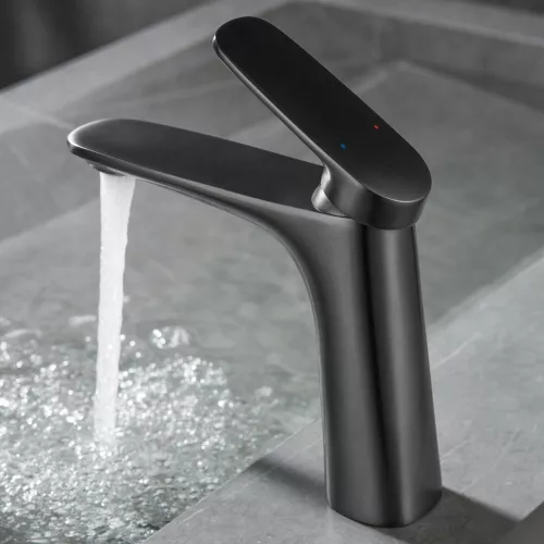 Смеситель для раковины Black&White UK8701MG, Выбрать цвет: Оружейная сталь, изображение 2