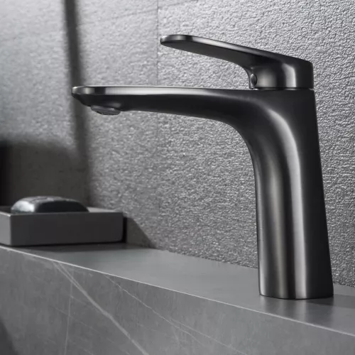 Смеситель для раковины Black&White UK8701MG, Выбрать цвет: Оружейная сталь