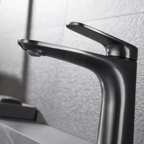 Смеситель для раковины Black&White UK8701MG, Выбрать цвет: Оружейная сталь, изображение 5