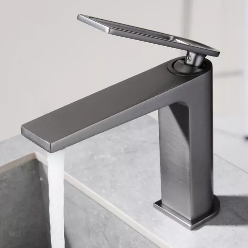 Смеситель для раковины Black&White UK9901MG, Выбрать цвет: Оружейная сталь, изображение 3