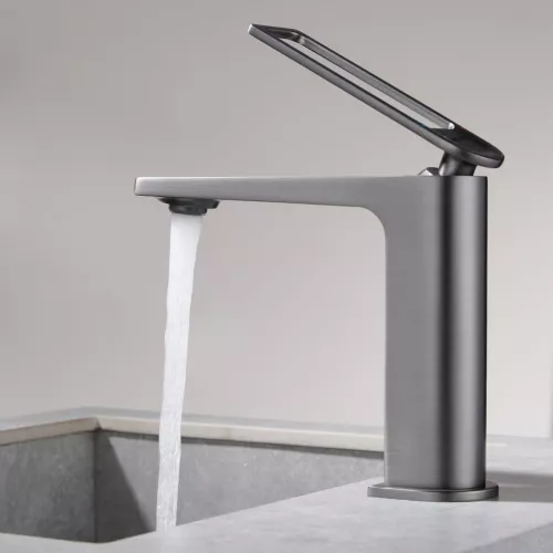Смеситель для раковины Black&White UK9901MG, Выбрать цвет: Оружейная сталь, изображение 4