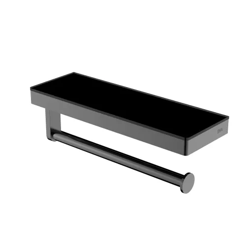 Полка и держатель для полотенца Black & White GA-9603GM, Выбрать цвет: Оружейная сталь