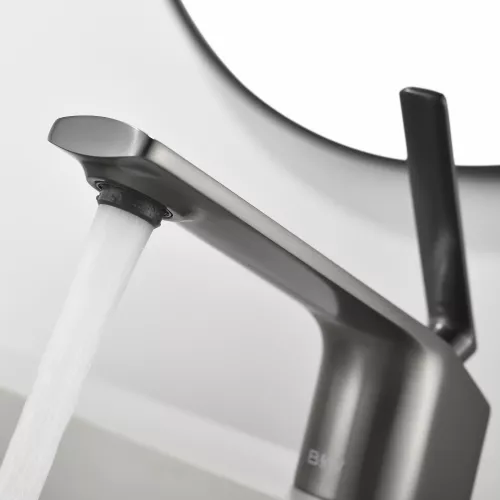 Смеситель для раковины Black&White GF-7104-GM, Выбрать цвет: Оружейная сталь, изображение 8