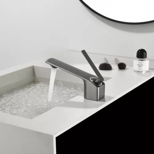 Смеситель для раковины Black&White GF-7104-GM, Выбрать цвет: Оружейная сталь, изображение 14