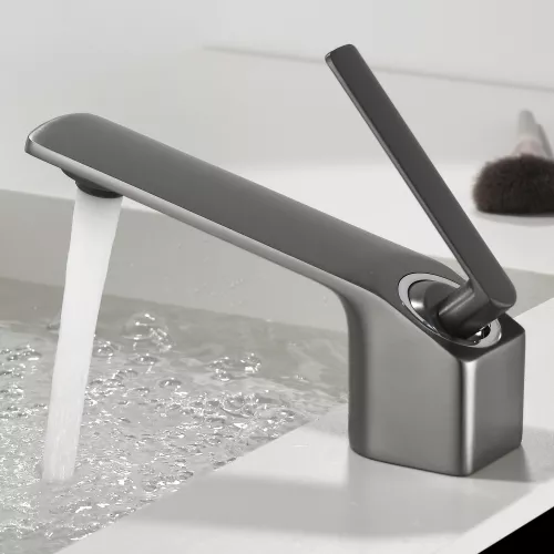 Смеситель для раковины Black&White GF-7104-GM, Выбрать цвет: Оружейная сталь, изображение 4