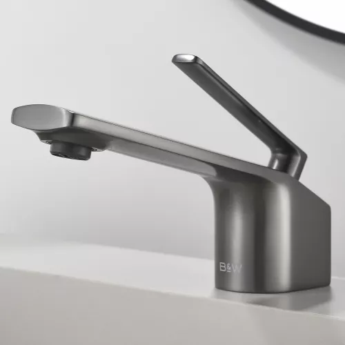 Смеситель для раковины Black&White GF-7104-GM, Выбрать цвет: Оружейная сталь
