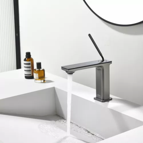 Смеситель для раковины Black&White GF-7105-GM, Выбрать цвет: Оружейная сталь, изображение 10