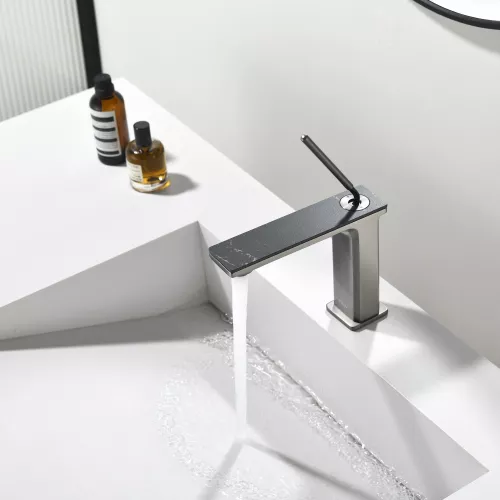 Смеситель для раковины Black&White GF-7105-GM, Выбрать цвет: Оружейная сталь, изображение 9