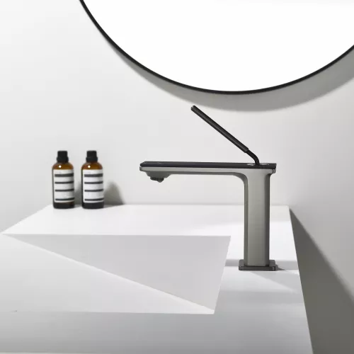 Смеситель для раковины Black&White GF-7105-GM, Выбрать цвет: Оружейная сталь, изображение 4