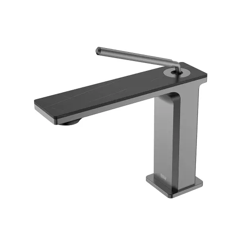 Смеситель для раковины Black&White GF-7105-GM, Выбрать цвет: Оружейная сталь