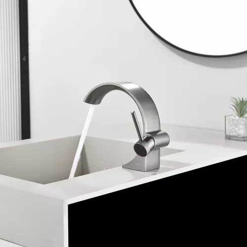 Смеситель для раковины Black&White GF-7106-GM, Выбрать цвет: Оружейная сталь, изображение 6