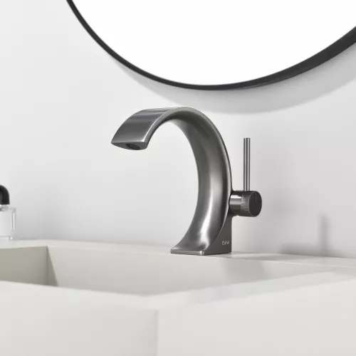 Смеситель для раковины Black&White GF-7106-GM, Выбрать цвет: Оружейная сталь, изображение 2