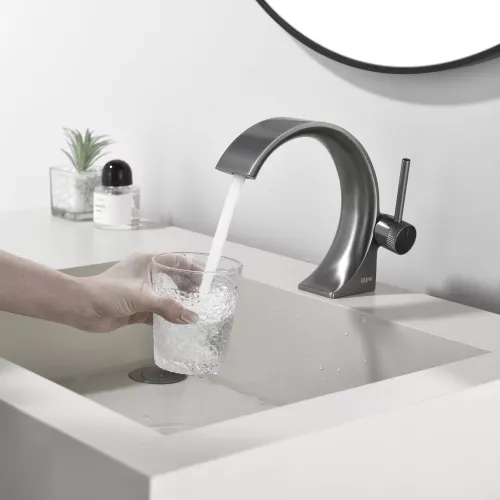 Смеситель для раковины Black&White GF-7106-GM, Выбрать цвет: Оружейная сталь, изображение 11