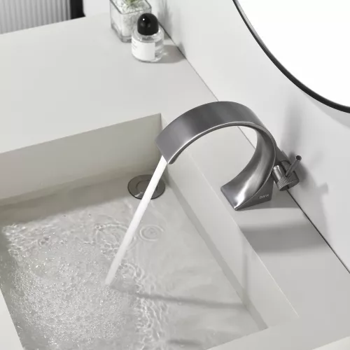 Смеситель для раковины Black&White GF-7106-GM, Выбрать цвет: Оружейная сталь, изображение 9