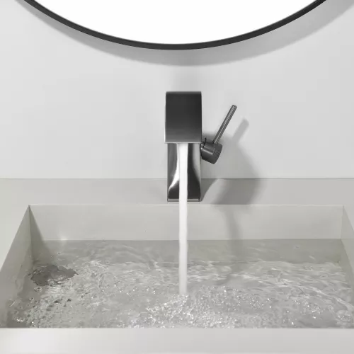 Смеситель для раковины Black&White GF-7106-GM, Выбрать цвет: Оружейная сталь, изображение 8