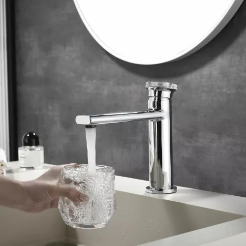 Смеситель для раковины Black&White GF-7107-С, Выбрать цвет: Хром, изображение 7