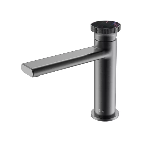 Смеситель для раковины Black&White GF-7107-GM, Выбрать цвет: Оружейная сталь