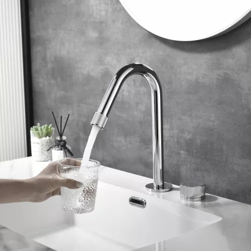 Смеситель для раковины Black&White GF-7108-С, Выбрать цвет: Хром, изображение 7