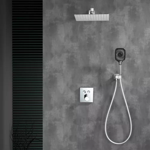 Встроенная душевая система Black & White GH-9101-C, Выбрать цвет: Хром, изображение 2
