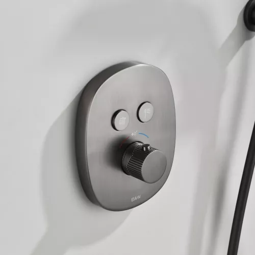 Встроенная душевая система Black & White GH-9201-GM, Выбрать цвет: Оружейная сталь, изображение 9