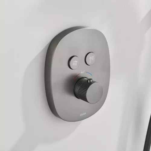 Встроенная душевая система Black & White GH-9201-GM, Выбрать цвет: Оружейная сталь, изображение 8