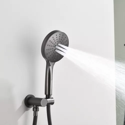 Встроенная душевая система Black & White GH-9201-GM, Выбрать цвет: Оружейная сталь, изображение 5