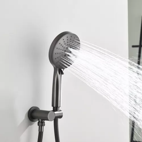 Встроенная душевая система Black & White GH-9201-GM, Выбрать цвет: Оружейная сталь, изображение 4