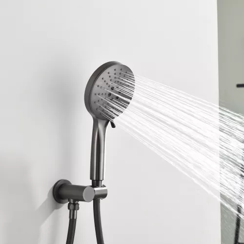 Встроенная душевая система Black & White GH-9201-GM, Выбрать цвет: Оружейная сталь, изображение 3