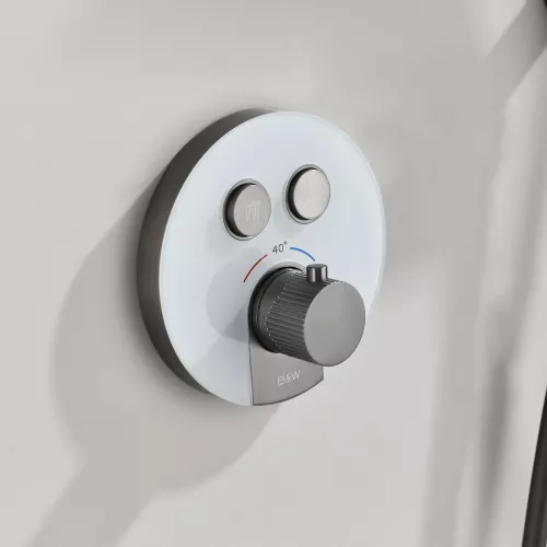 Встроенная душевая система Black & White GH-9301-GM, Выбрать цвет: Оружейная сталь, изображение 5