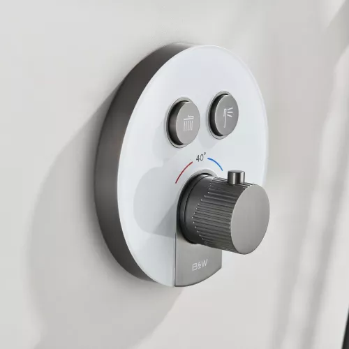 Встроенная душевая система Black & White GH-9301-GM, Выбрать цвет: Оружейная сталь, изображение 3