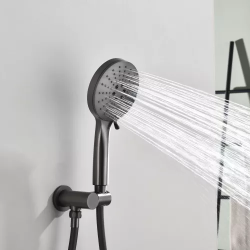 Встроенная душевая система Black & White GH-9301-GM, Выбрать цвет: Оружейная сталь, изображение 11