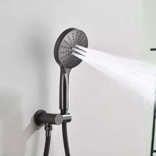 Встроенная душевая система Black & White GH-9301-GM, Выбрать цвет: Оружейная сталь, изображение 9