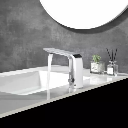 Смеситель для раковины сенсорный Black&White GS-7101-C, Выбрать цвет: Хром, изображение 8