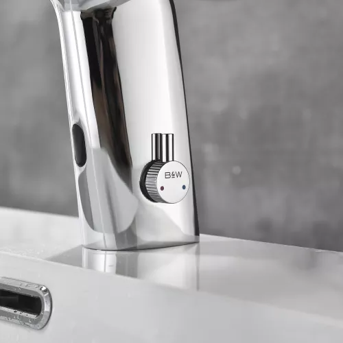 Смеситель для раковины сенсорный Black&White GS-7101-C, Выбрать цвет: Хром, изображение 12