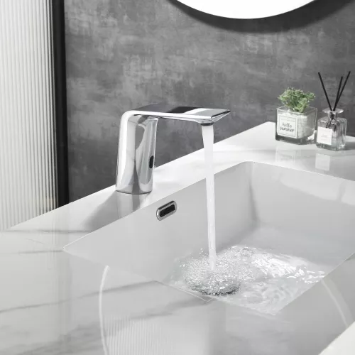 Смеситель для раковины сенсорный Black&White GS-7101-C, Выбрать цвет: Хром, изображение 9