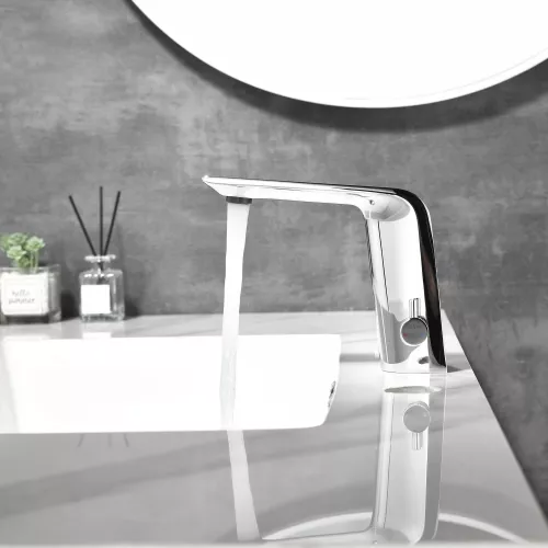 Смеситель для раковины сенсорный Black&White GS-7101-C, Выбрать цвет: Хром, изображение 4