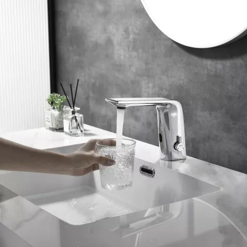 Смеситель для раковины сенсорный Black&White GS-7101-C, Выбрать цвет: Хром, изображение 7