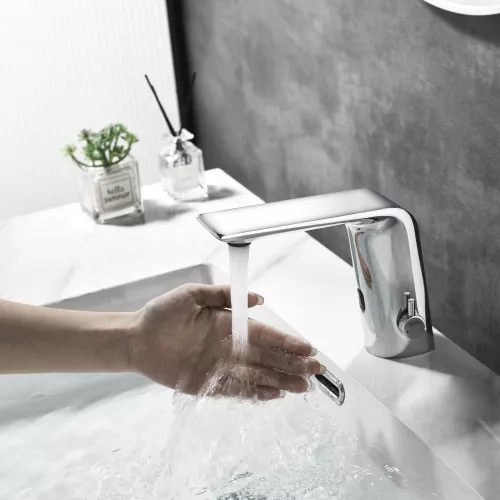 Смеситель для раковины сенсорный Black&White GS-7101-C, Выбрать цвет: Хром, изображение 6