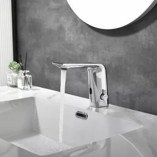 Смеситель для раковины сенсорный Black&White GS-7101-C, Выбрать цвет: Хром, изображение 10