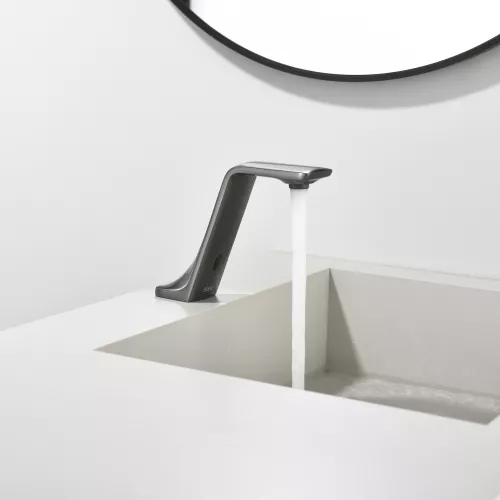 Смеситель для раковины сенсорный Black&White GS-7102-GM, Выбрать цвет: Оружейная сталь, изображение 6