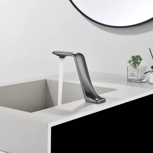 Смеситель для раковины сенсорный Black&White GS-7102-GM, Выбрать цвет: Оружейная сталь, изображение 5