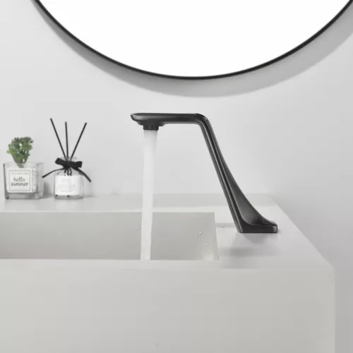 Смеситель для раковины сенсорный Black&White GS-7102-GM, Выбрать цвет: Оружейная сталь, изображение 4