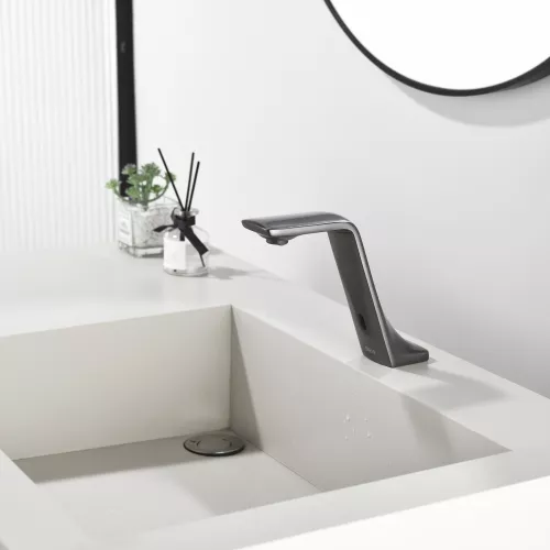 Смеситель для раковины сенсорный Black&White GS-7102-GM, Выбрать цвет: Оружейная сталь, изображение 2