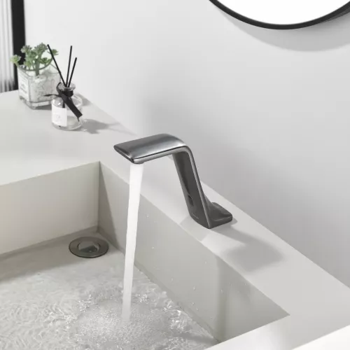 Смеситель для раковины сенсорный Black&White GS-7102-GM, Выбрать цвет: Оружейная сталь, изображение 3