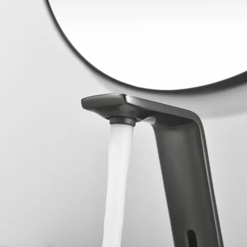 Смеситель для раковины сенсорный Black&White GS-7102-GM, Выбрать цвет: Оружейная сталь, изображение 11