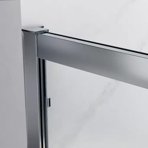 Душевая дверь в нишу Black&White SX715, Цвет профиля: Хром, Выбрать размер: 100, изображение 4