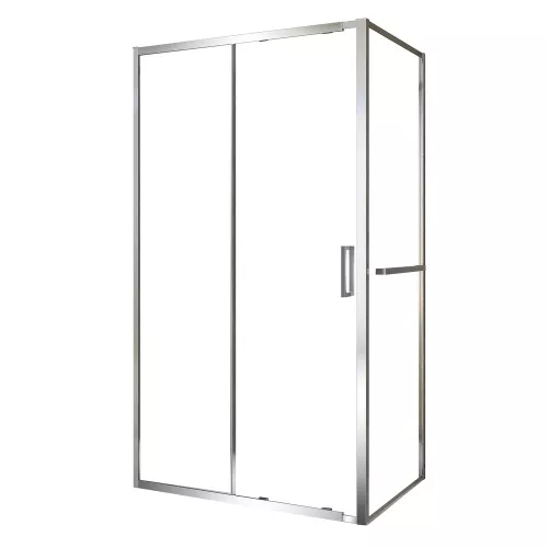 Душевое ограждение Black&White SX715+SX720, Цвет профиля: Хром, Выбрать размер: 100х80, изображение 2