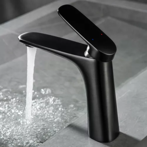 Смеситель для раковины Black&White UK8701MG, Выбрать цвет: Черный, изображение 2