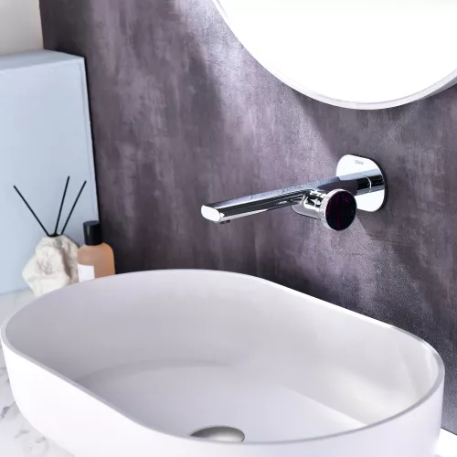 Смеситель для раковины встраиваемый Black&White GF-7407-GM, Выбрать цвет: Оружейная сталь, изображение 2